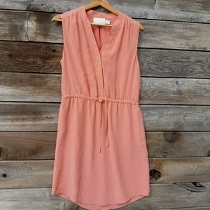 100% Silk Dress Salmon Pink, Cynthia Rowley Size 6